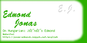 edmond jonas business card